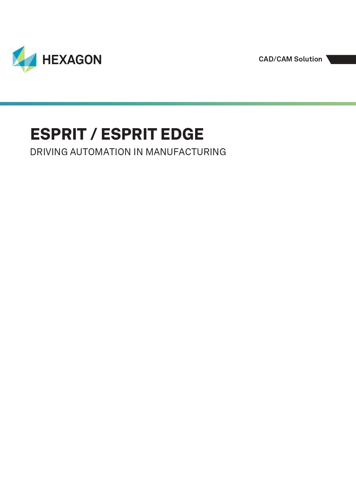 デジタルツイン搭載 CAM 「ESPRIT/ESPRIT EDGE」製品カタログ